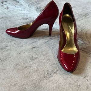 ANTONIO MELANI Red Patent Leather Stiletto Heels